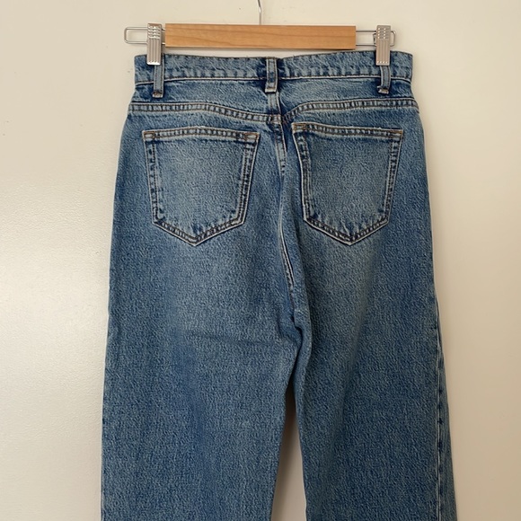 Reformation Cynthia High Rise Straight Long Jeans, Colorado Wash - Picture 12 of 13